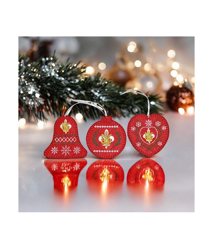 Ялинкові іграшки Пласт 1 (комплект) черв.