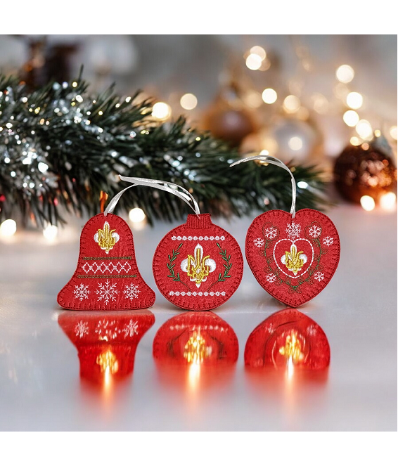 Ялинкові іграшки Пласт 1 (комплект) черв.