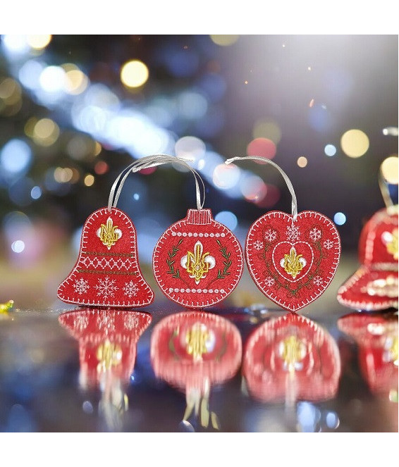 Ялинкові іграшки Пласт (комплект) черв.